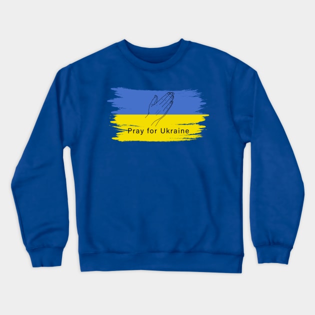 Stand with Ukraine Crewneck Sweatshirt by Happy Art Designs